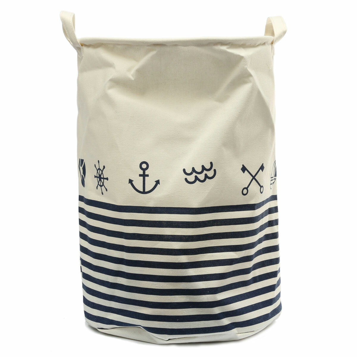 
	45cm Linen Laundry Hamper Bag Washing Basket Clothes Storage Pouch Collection