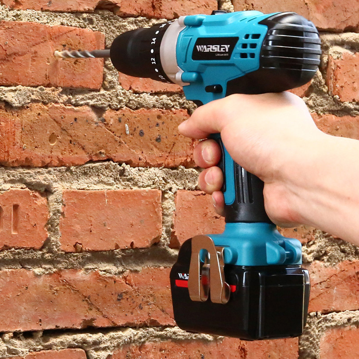 
	21V Cordless Power Impact Drill Rechargeable 2 Speed Electric Screwdriver Driver with 2 Batteries