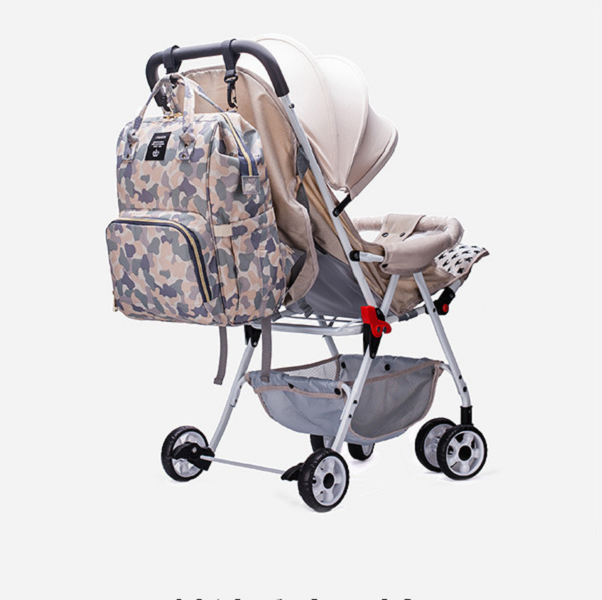 
	Camouflage pattern Baby Diaper Nappy Backpack Large Capacity Waterproof Nappy Mother Organizer