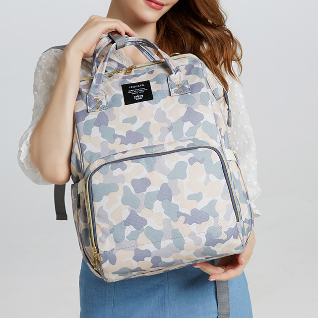 
	Camouflage pattern Baby Diaper Nappy Backpack Large Capacity Waterproof Nappy Mother Organizer