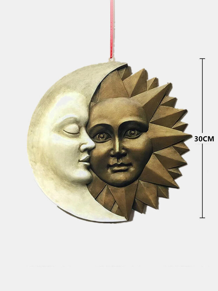 
	Harmonious Celestial Sun And Moon Garden Front Door Wall Hanging Decor Ramadan Festivale Wedding Gift Ornament