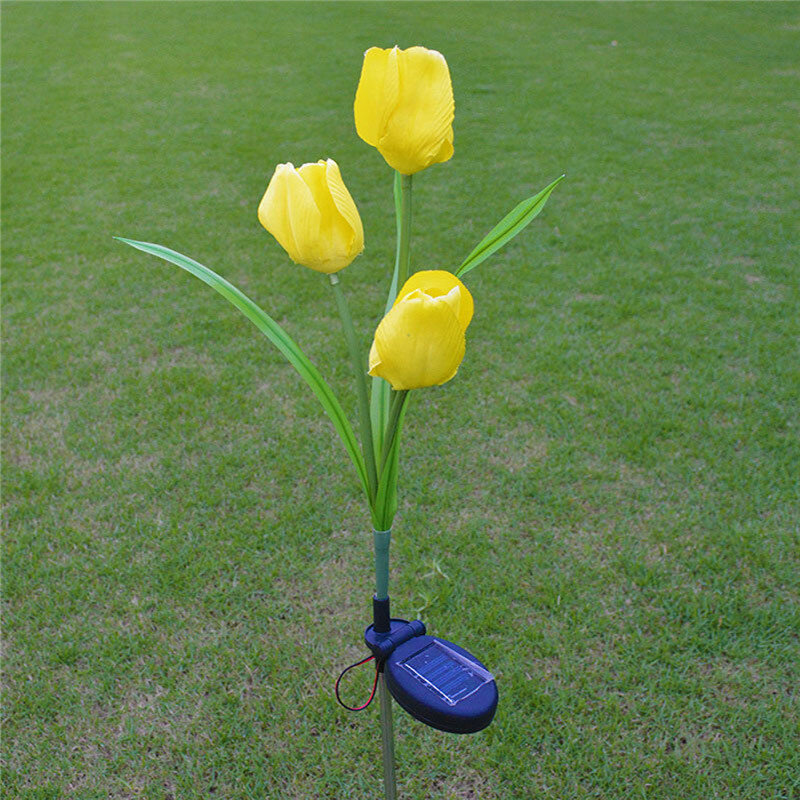 
	Solar Power Tulip Flower Garden Stake Landscape Lamp Outdoor Yard LED Light