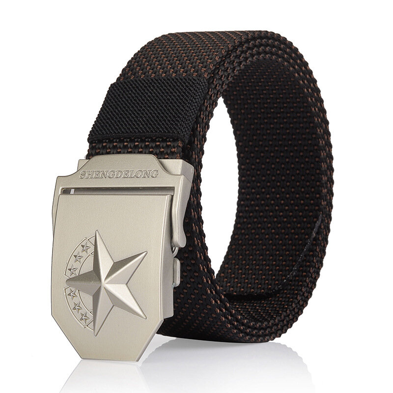 
	125CM Casual Nylon Smooth Buckle Belt Durable Breathable Tactical Canvas Belt For Men