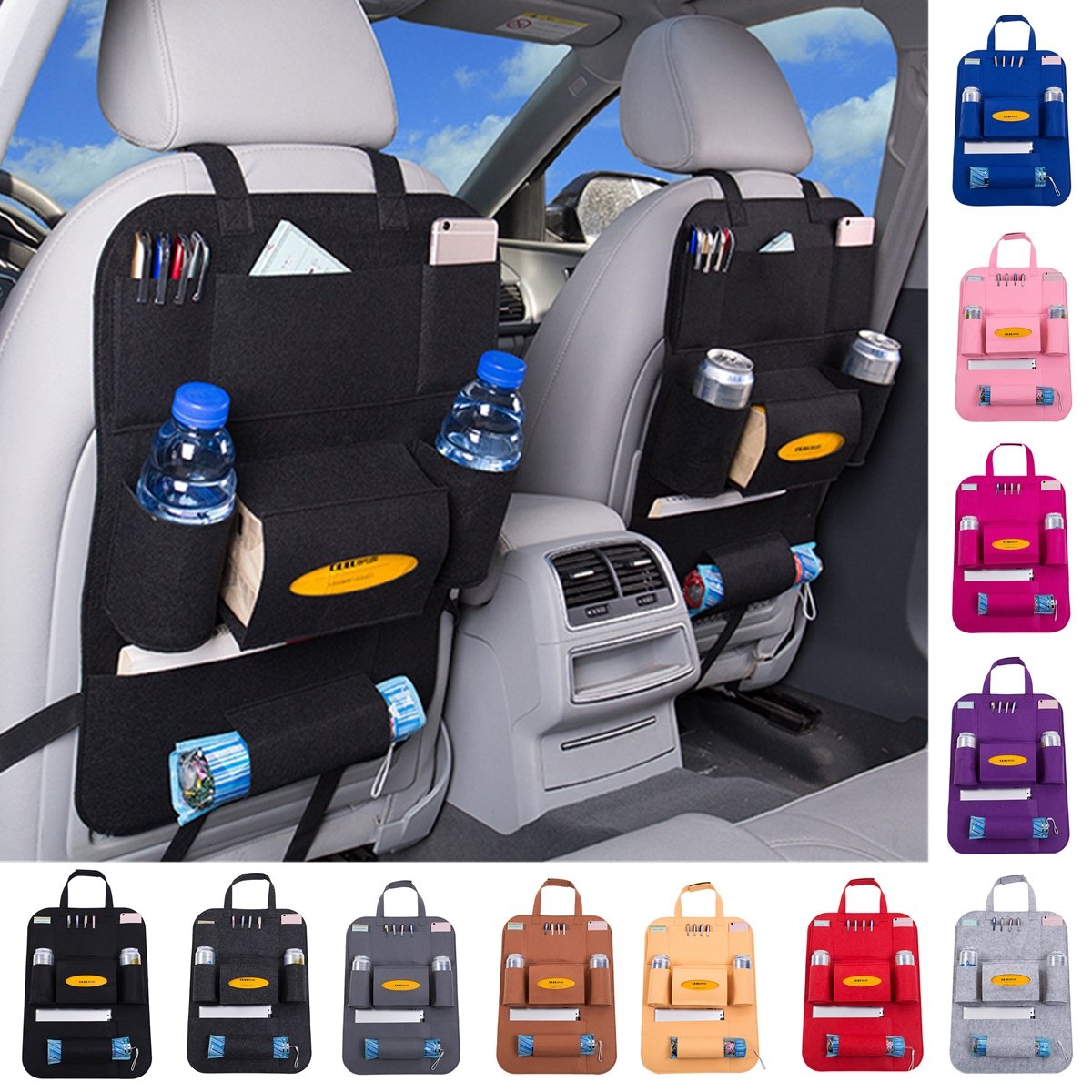 
	Car Storage Bag Storage Bag Multi-Function Seat Back Storage Box Hanging Bag