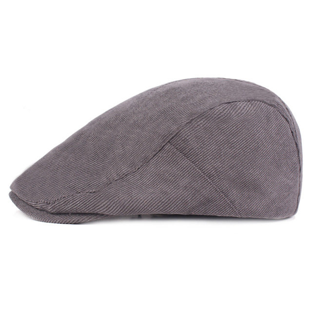 
	Men’s Corduroy Beret Forward Cap Warm Newsboy Hat
