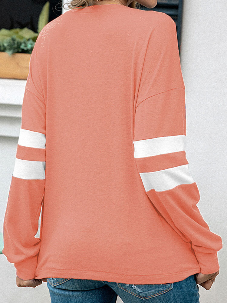 
	Halloween Cartoon Skull Print Long Sleeve V-neck Sweatshirt