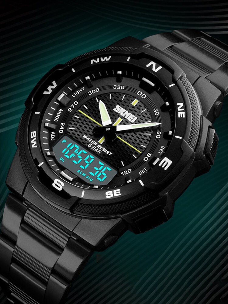 
	Multifunctional Men Business Watch Dual Time Luminous Waterproof Quartz Watches