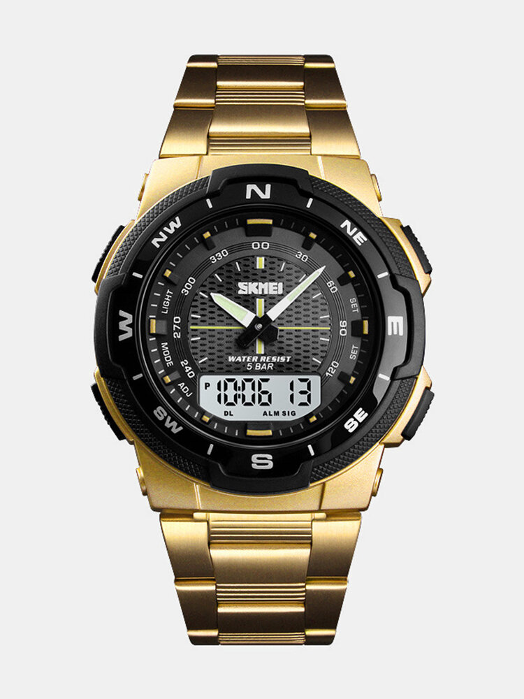 
	Multifunctional Men Business Watch Dual Time Luminous Waterproof Quartz Watches