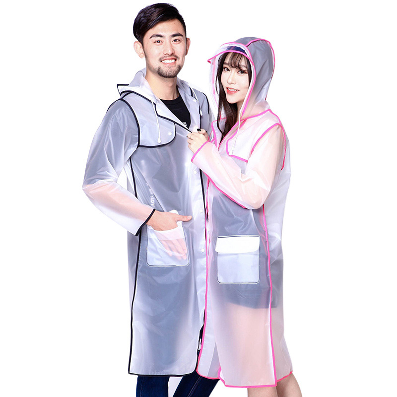 
	Fashion Couple EVA Environmental Raincoat Transparent Outdoor Travel Vattentät Raincoat
