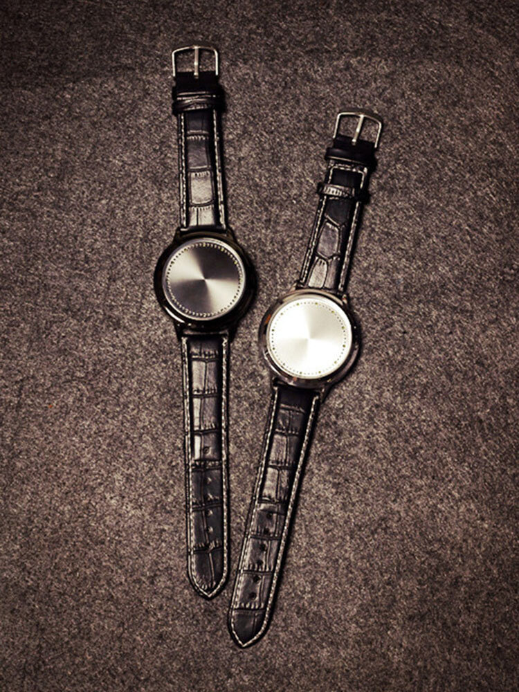 
	Alloy Fashion LED Touch Screen Watch Belt Couple Watch For Men Women