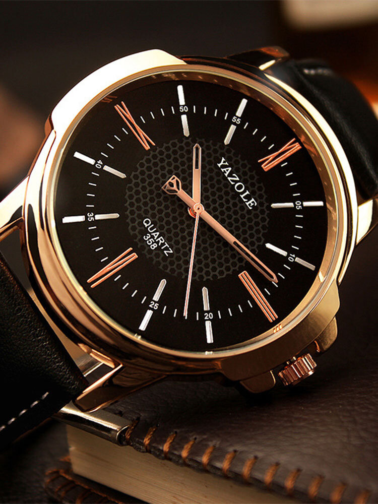 
	Vintage Men Watch Thin Leather Band Waterproof Quartz Watch