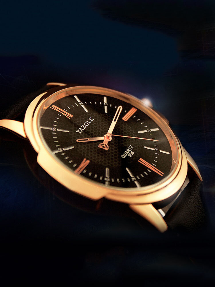 
	Vintage Men Watch Thin Leather Band Waterproof Quartz Watch