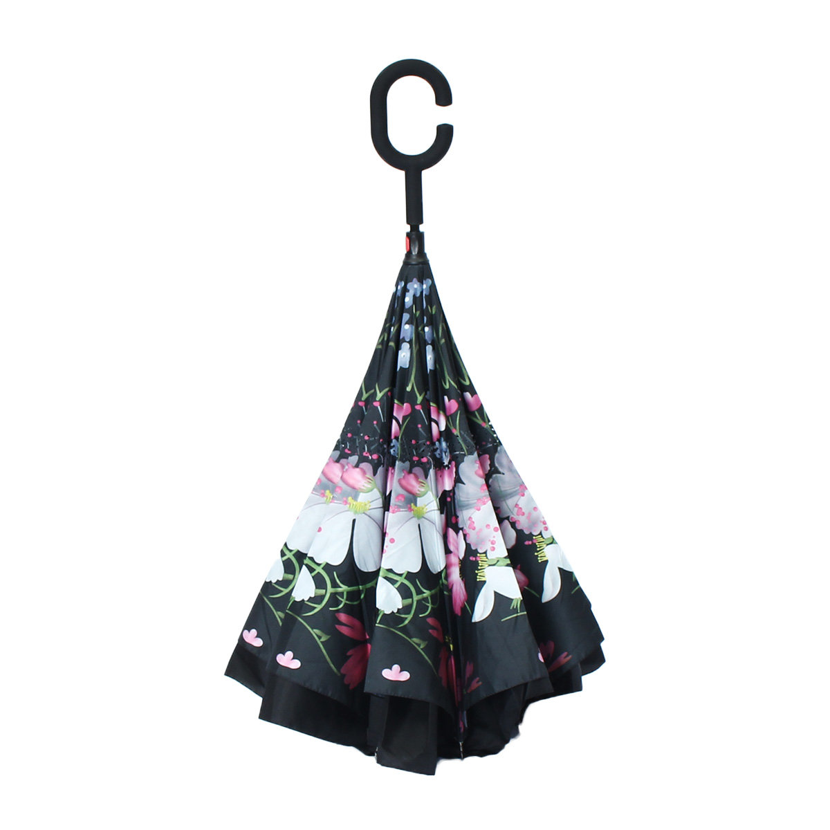 
	C shaped Multi Color Double Layer Inverted Reverse Umbrella