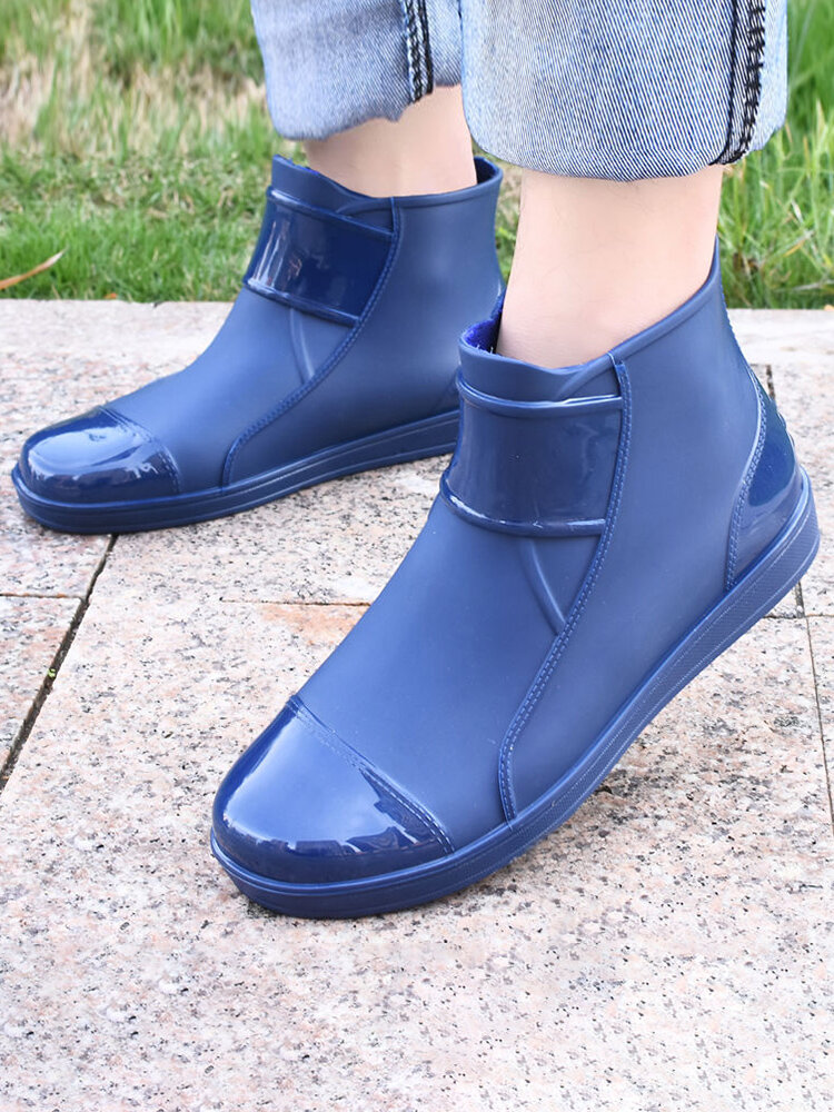 
	Men Waterproof Warm Lined Slip Resistant Soft Comfy Rain Boots