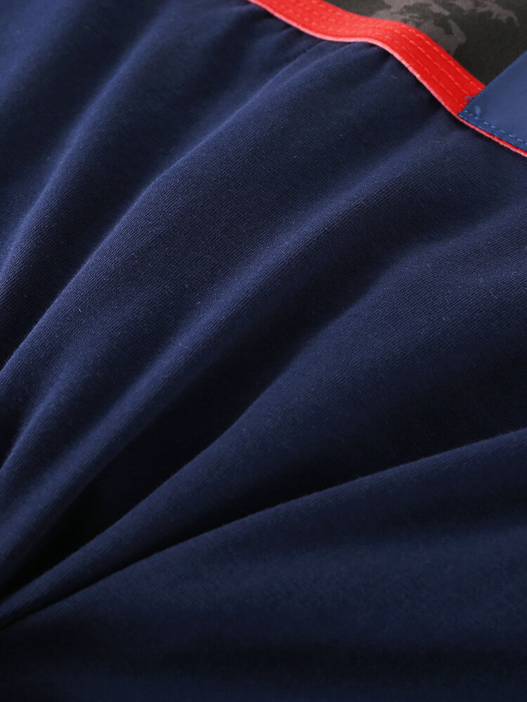 
	Sexy Colorblock Patchwork Cotton Breathable Underwear Thin Stitching Elastic Brief for Men