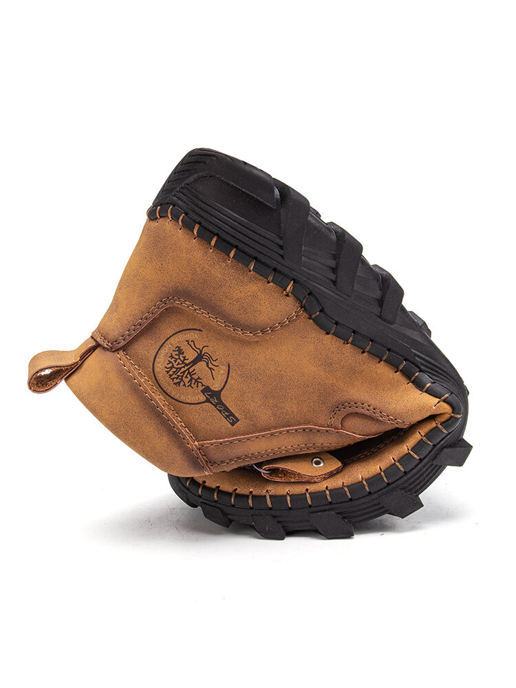 
	Men Hand Stitching Outdoor Slip Resistant Side Zipper Ankle Boots