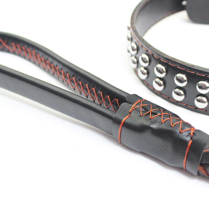 
	4 Colors Deluxe Leather Dog Lead Leash Pet Training Leather Leash for Medium Large Dog