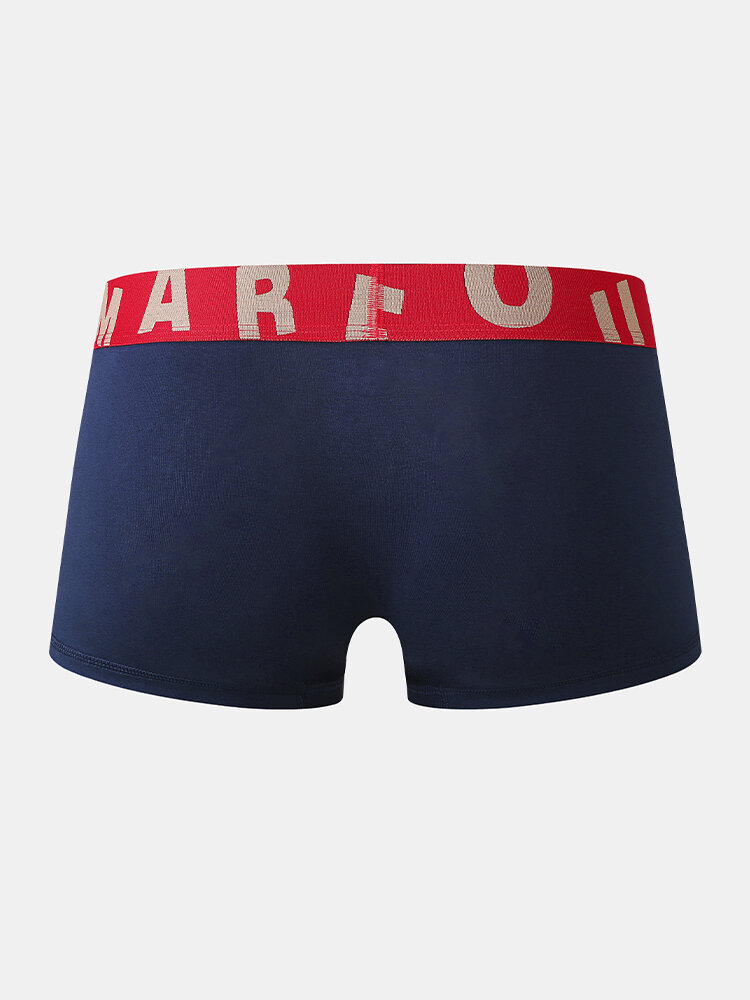 
	Breathable Cotton Solid Color Underwear Sexy Boxer Briefs