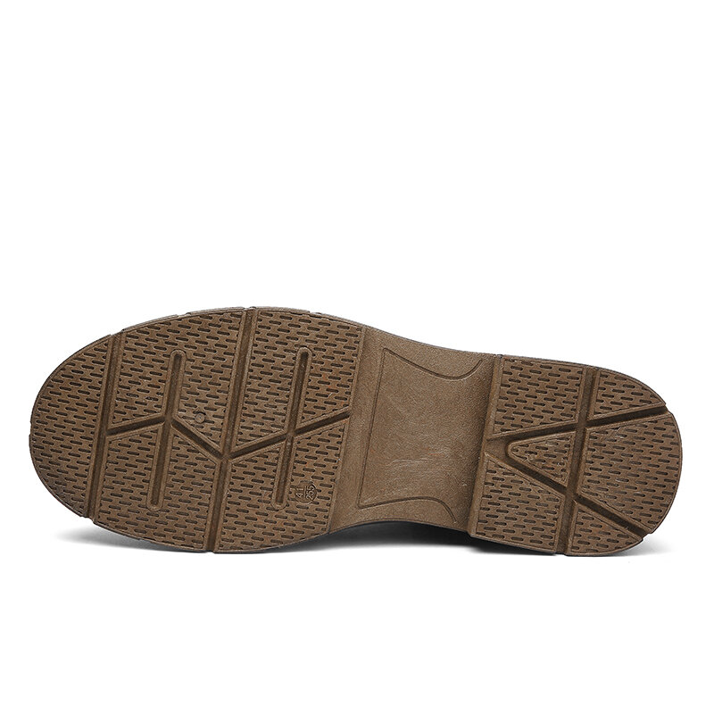 
	Men Brief Non-slip Zippers Lace Up Wearable Casual Ankle Boots