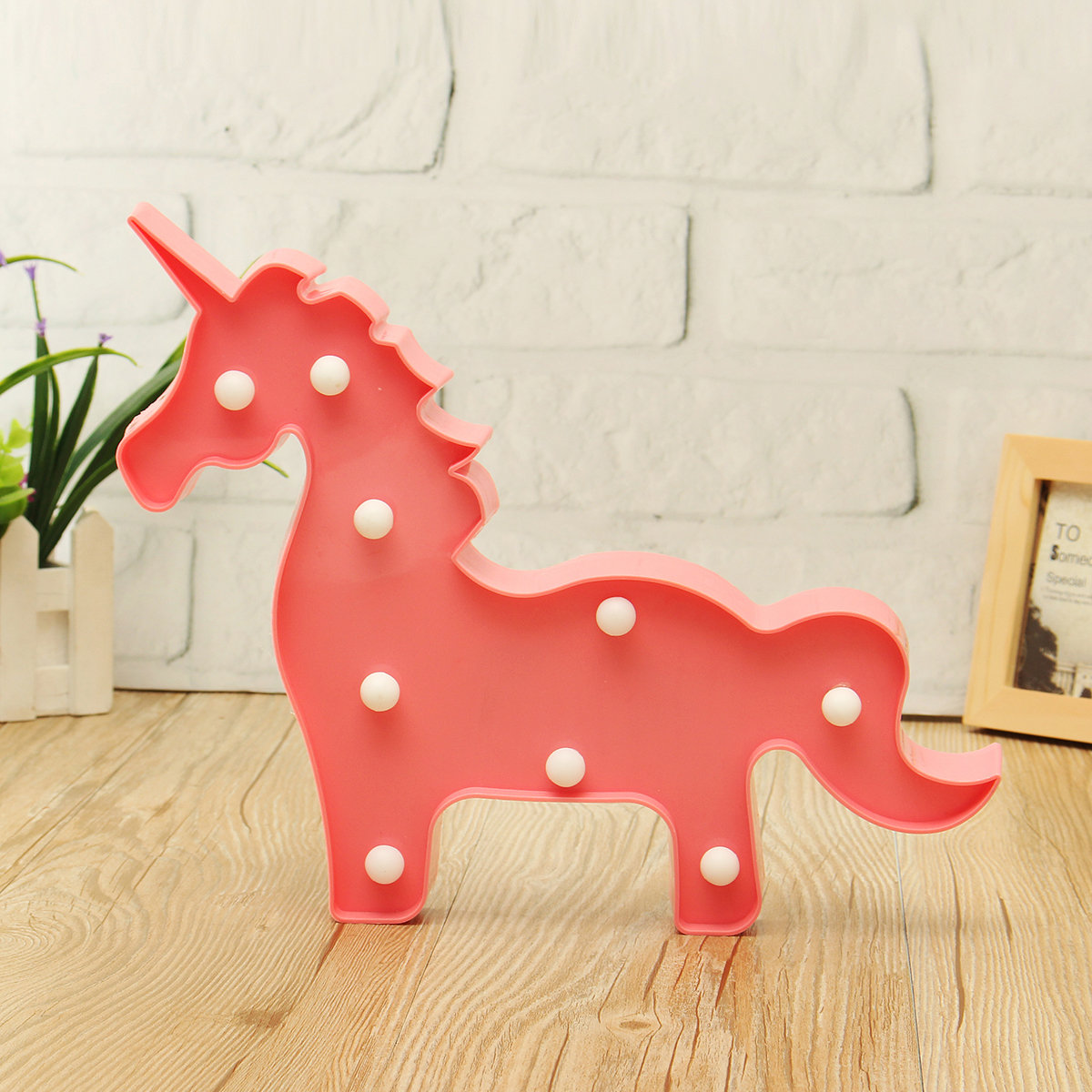 
	Unicorn LED Night Light Battery Lamp Baby Kids Bedroom Living Room Home Decor