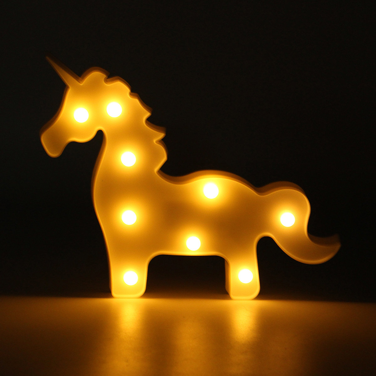 
	Unicorn LED Night Light Battery Lamp Baby Kids Bedroom Living Room Home Decor