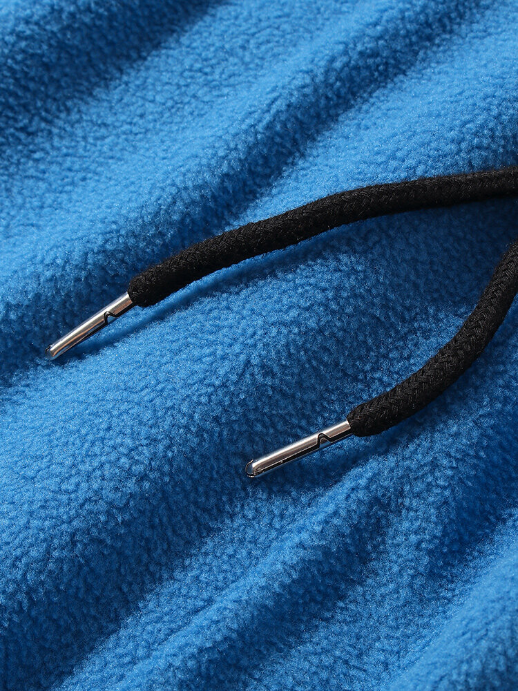 
	Mens Fleece Solid Color Drawstring Thick Plush Jogger Pants