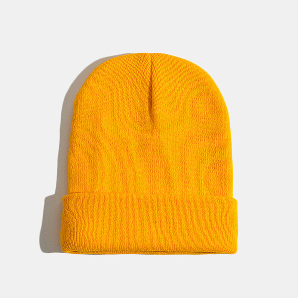 
	Unisex Solid Color Knitted Wool Hat Skull Cap Beanie Caps