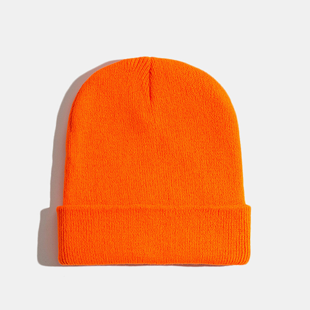 
	Unisex Solid Color Knitted Wool Hat Skull Cap Beanie Caps