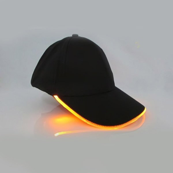 
	Unisex New Punk Style LED Light Baseball Hat Luminous Cap Fashion Snapback Hat Fiber Optic Hat