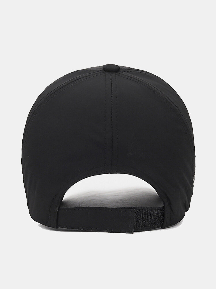 
	Unisex Cotton Quick-drying Letter Print With Night Reflective Strip Windproof Rope Outdoor Sunshade Baseball Cap