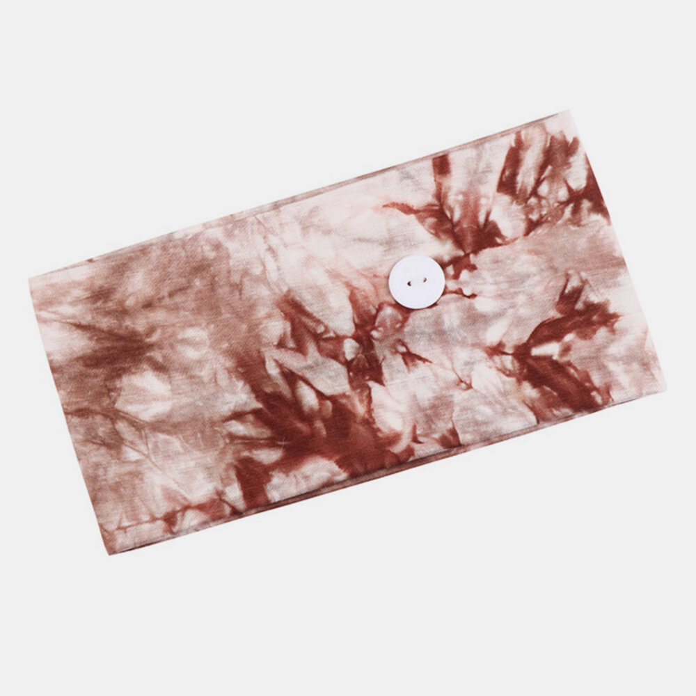 
	Gradient Folk-custom Headband Mask Anti-leather Button Headband