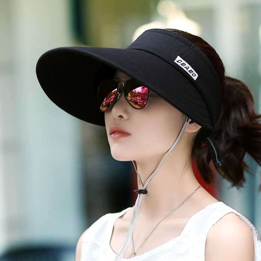 
	Women Foldable Sunshade Anti-ultraviolet Cover Empty Top Hat