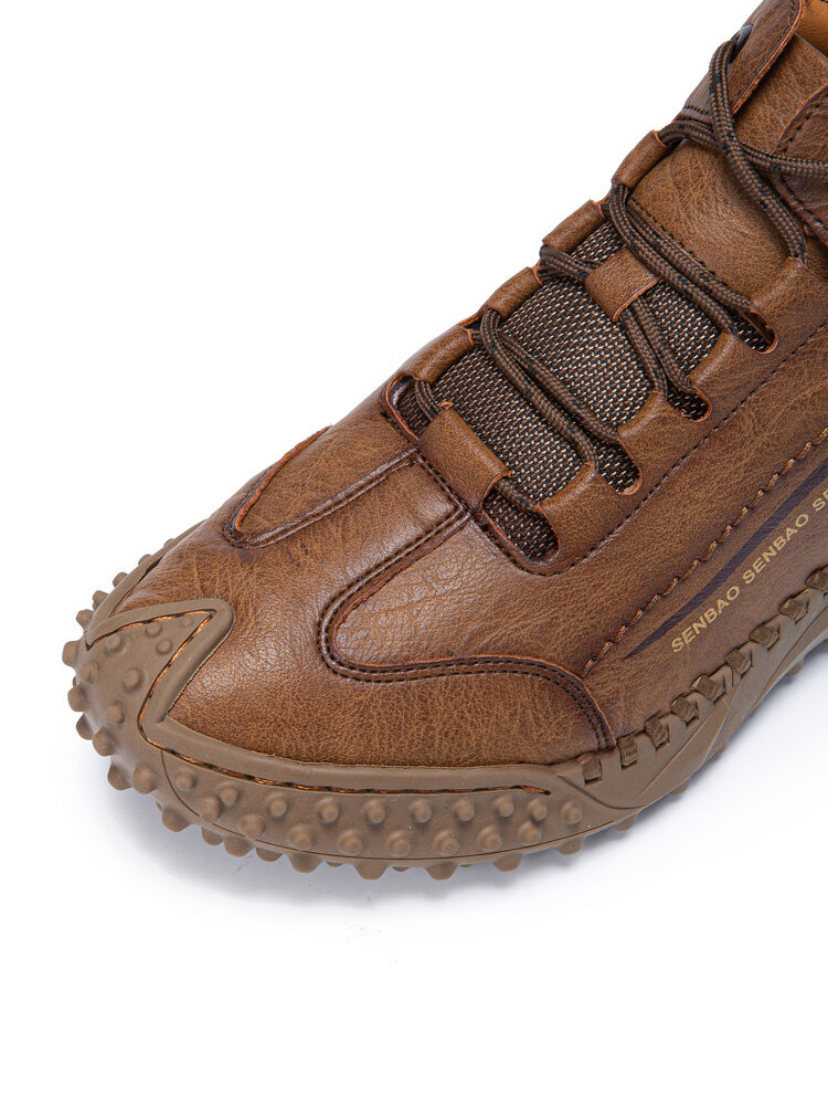 
	Menico Men Hand Stitching Outdoor Rubber Toe Cap Work Style Ankle Boots