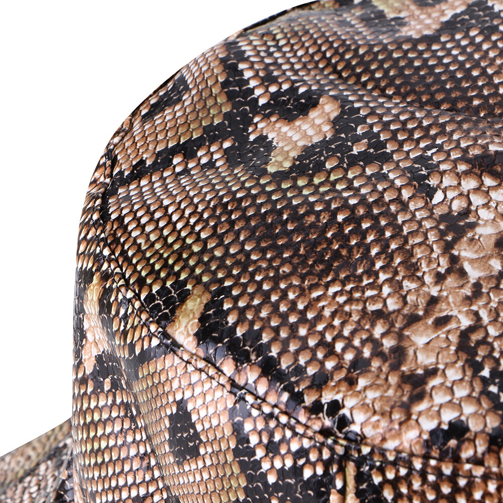 
	Unisex Snake Pattern Bucket Hat Double-sided Wearable Sun Shade Fisherman Hat