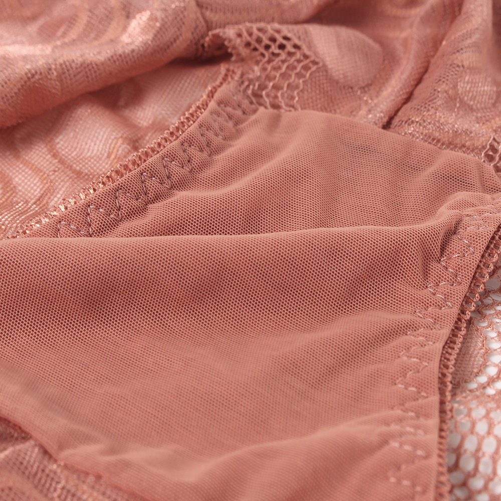 
	Sexy See Through Lace Seamless Cotton Crotch Mid Waisted Panties