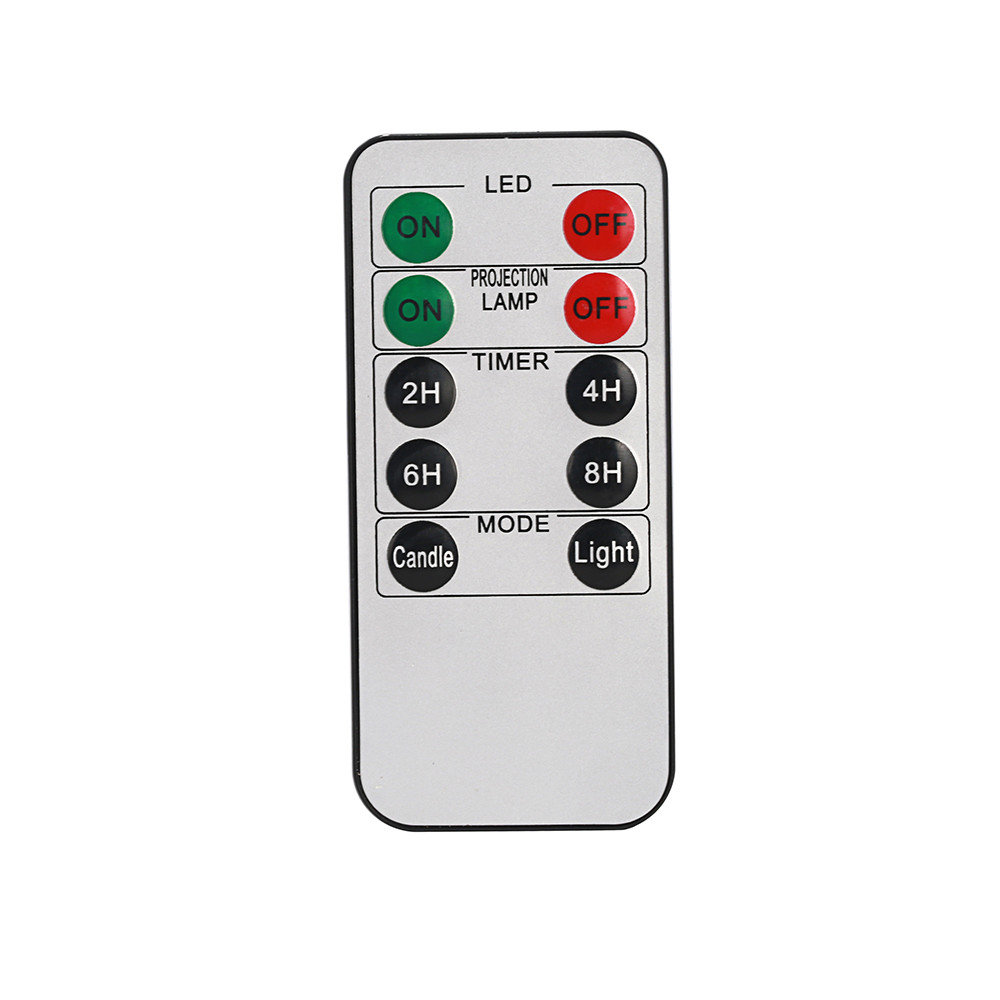 
	Battery Powered Christmas Snowflake LED Candle Light Flameless Projection Flickering Remote Control