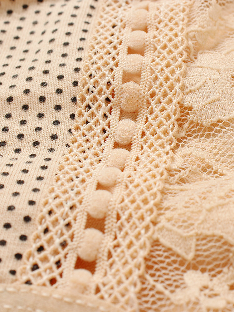 
	Plus Size Sexy See Through Lace High Waisted Panties