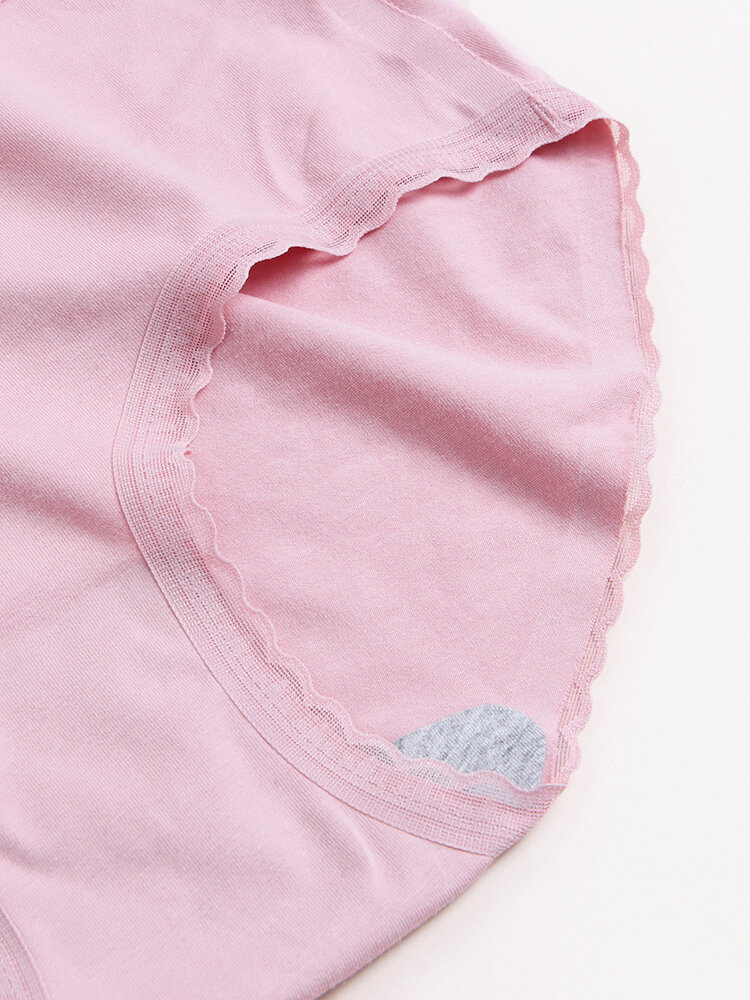 
	Women Cotton Lace Trim Full Hip Soft Breathable Comfy Mid Waisted Panty