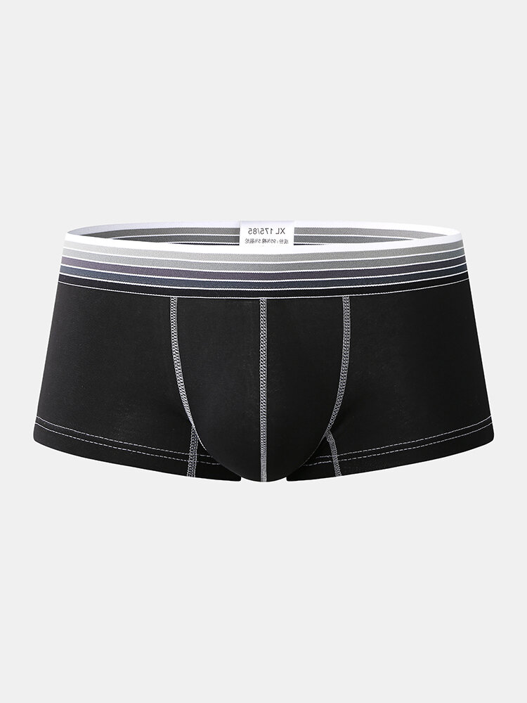 
	Cozy Plain Low Rise Pouch Underwear Sexy Breathable Mini Boxer Briefs for Men