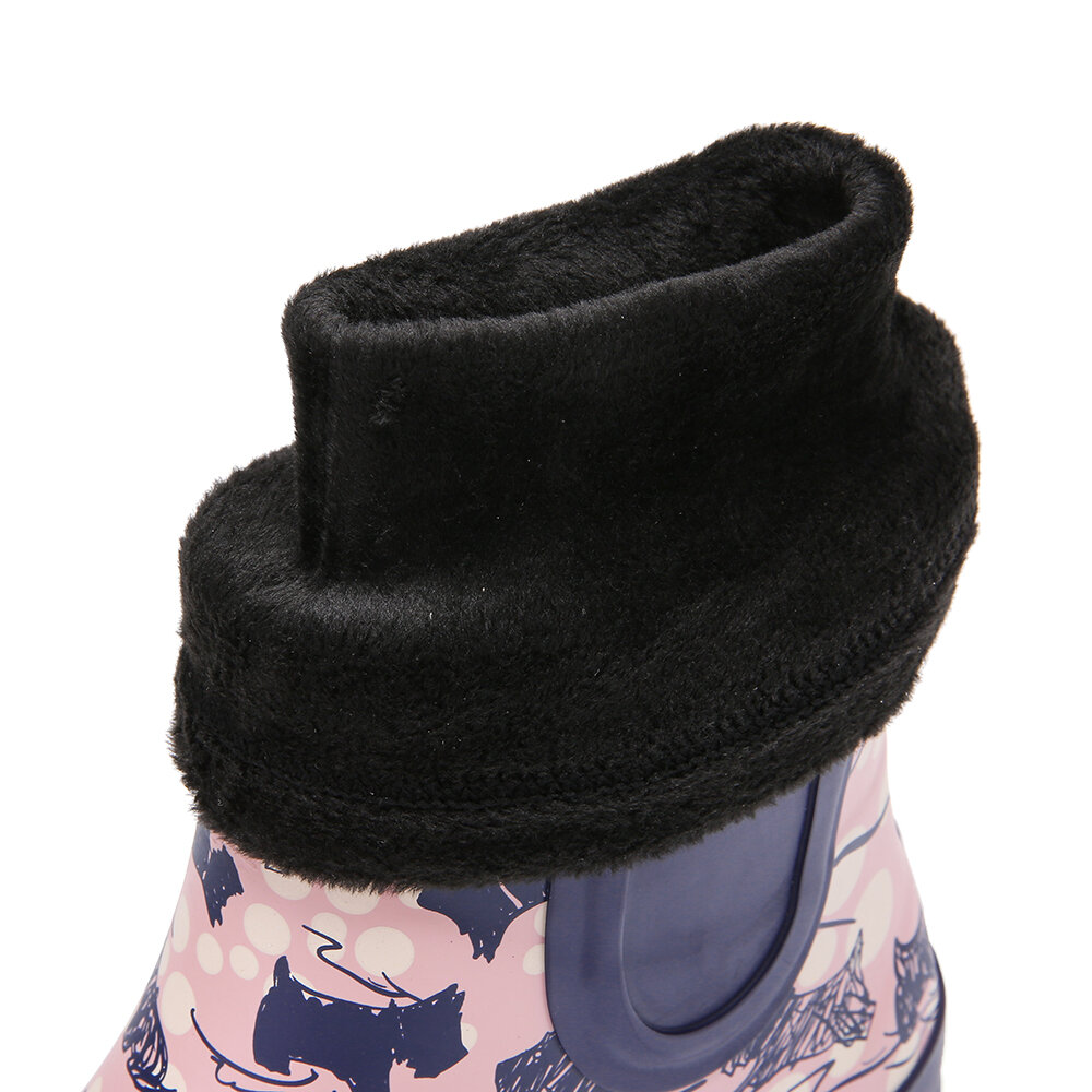 
	SOCOFY Natural Rubber Anti-slip Waterproof Chelsea Ankle Booties Rain Boots