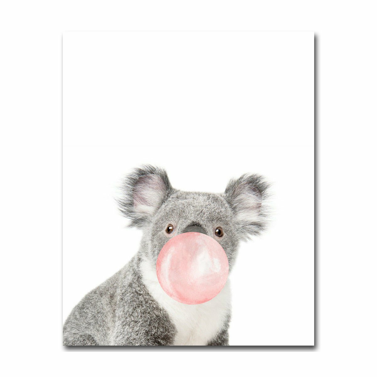 
	Aussie Style Funny Koala Bear Zebra Canvas Poster Nursery Wall Art Print Baby Room Decoration
