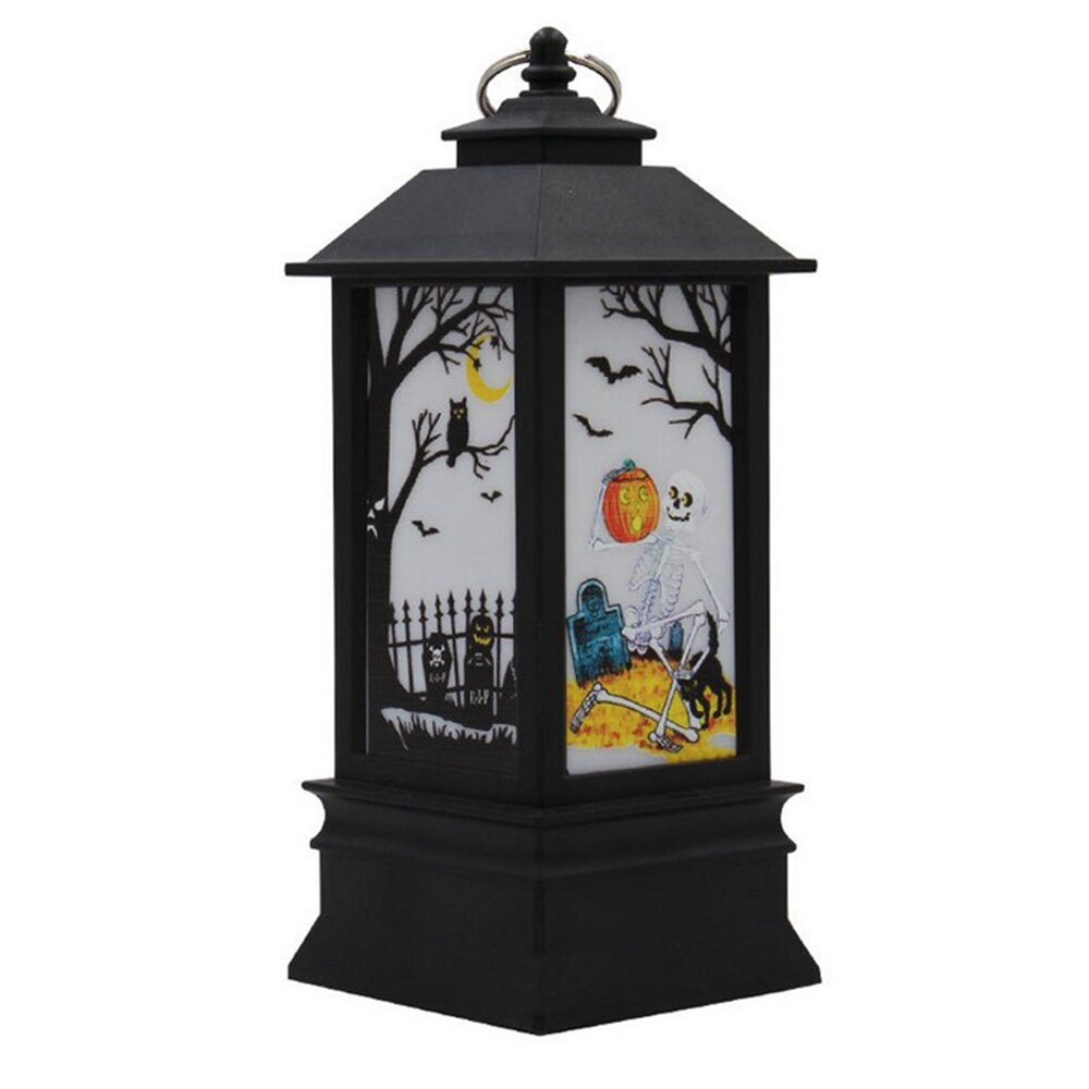 
	Battery Powered Hanging Lantern Holiday Light Pumpkin Flame Lamp for Home Halloween Decor DC4.5V