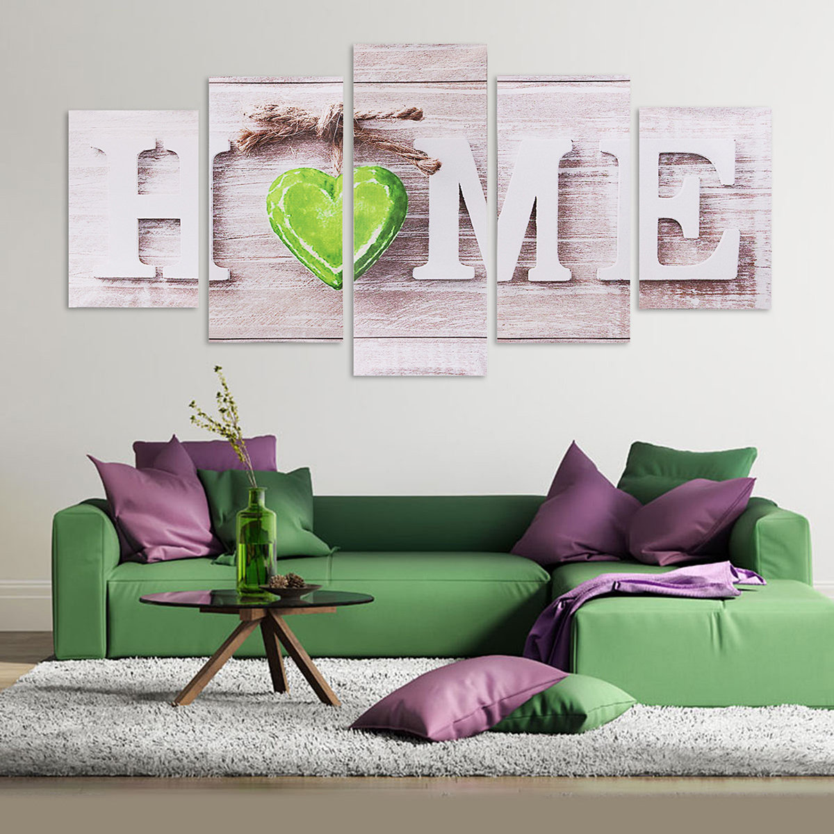 
	5Pcs Love HOME Canvas Painting Wall Art Bedroom Living Room Home Decor Unframed