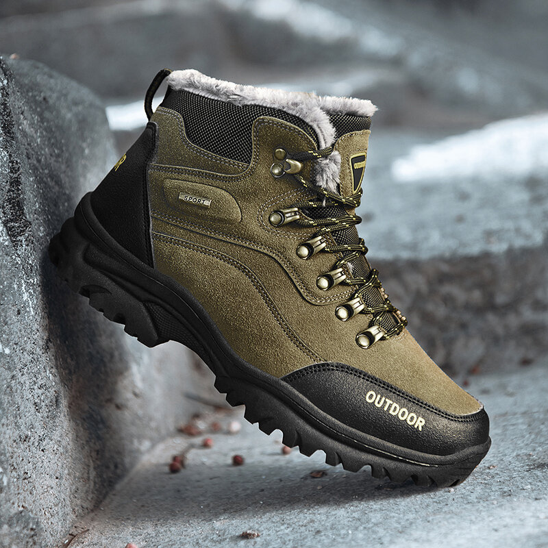 
	Men Outdoor Non-slip Hard Wearing Warm Lining Casual Hiking Boots