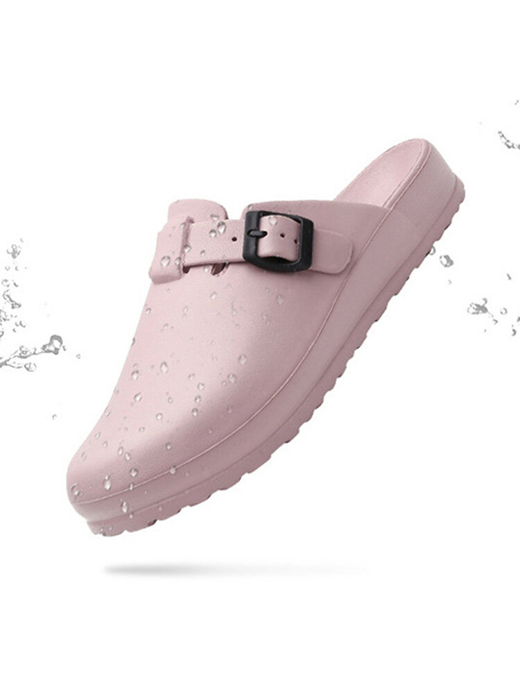 
	Women Lightweight Mules Slip On Waterproof Non Slip Backless Slippers