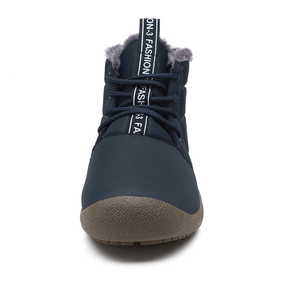 
	Men Waterproof Non Slip Warm Plush Lining Lace Up Snow Boots