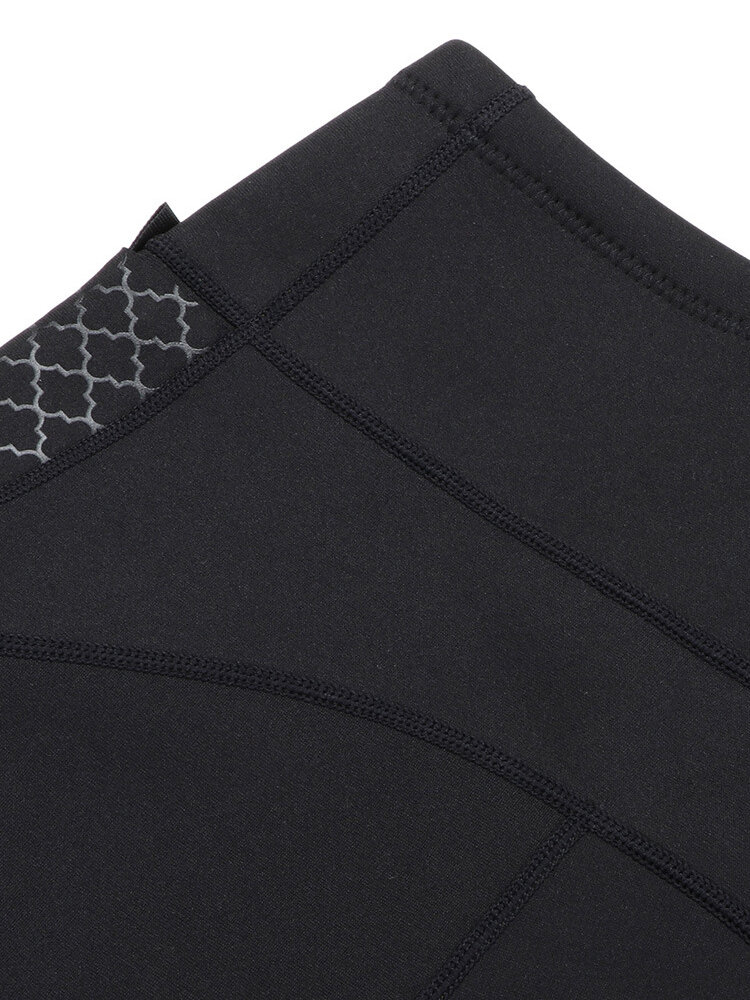 
	3XL Tummy Control Print Pocket Neoprene Sauna Shorts