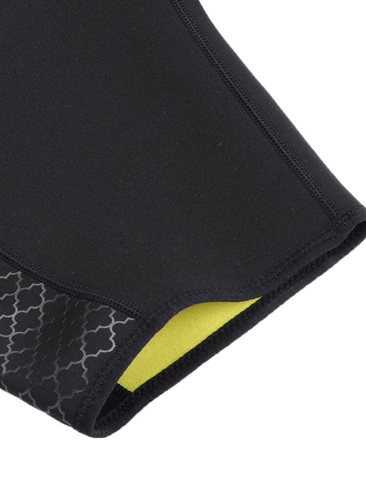 
	3XL Tummy Control Print Pocket Neoprene Sauna Shorts