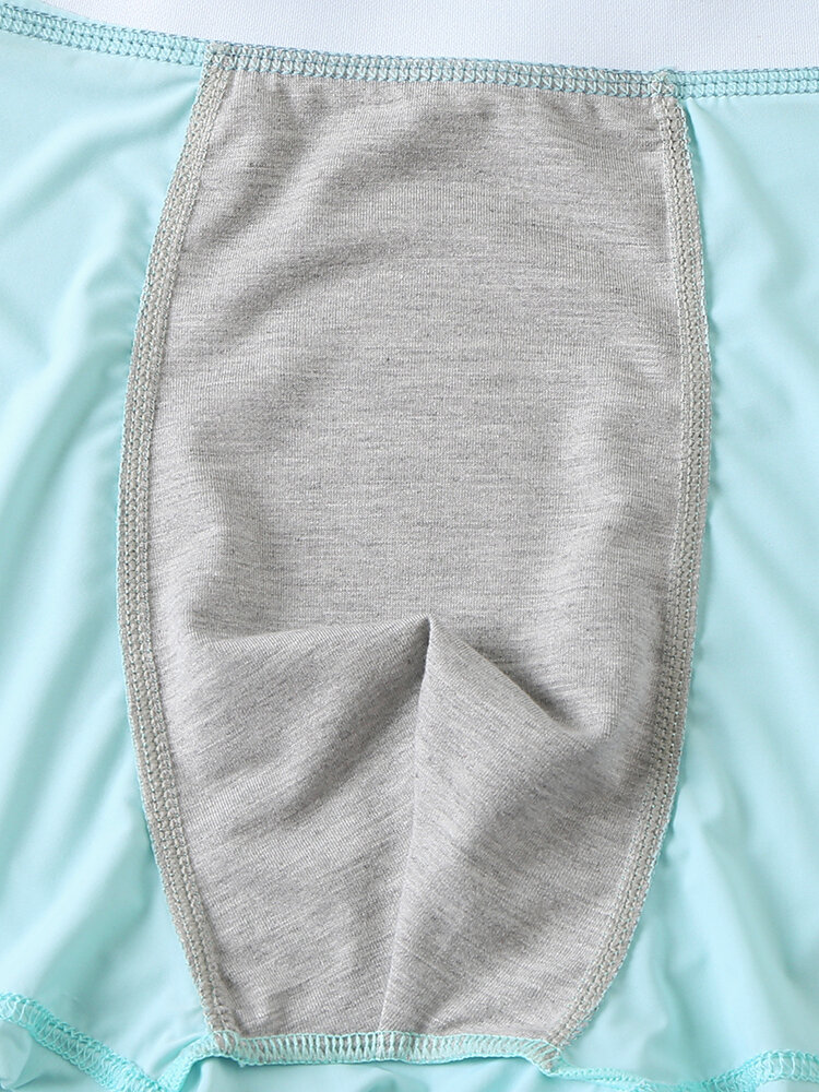 
	Multipacks Graphene Antibacterial Breathable Boxer Briefs Ice Silk Seamless Comfy Underwears With Pouch