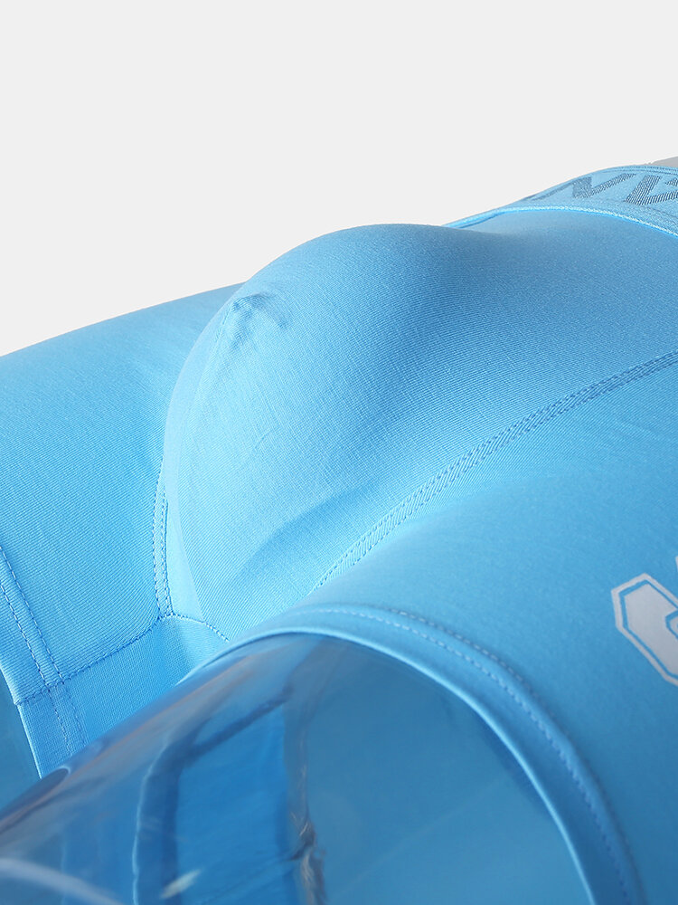 
	Mens Letter Figure Print Cotton Breathable Underwear U Convex Boxer Briefs